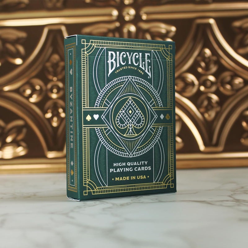 Bicycle Byzantine Playing Cards, Silver and Gold Foil, 1 Deck - Image 5